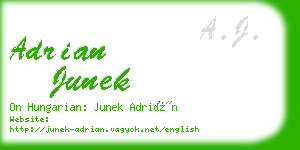 adrian junek business card